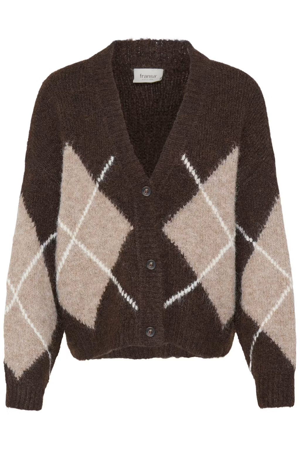 Fransa Charleen Cardigan – Hot Fudge Check