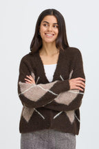 Fransa Charleen Cardigan – Hot Fudge Check