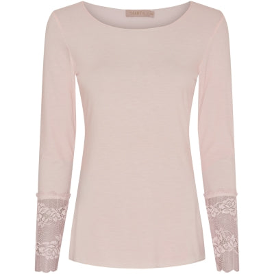 Marta Lace Detail Top-Cipria