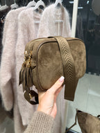 Selina & Co - Suede käsilaukku,taupe