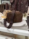 Selina & Co - Suede käsilaukku,Dark Coffee