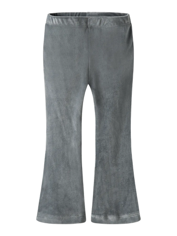 Name It – Pehmeät leveälahkeiset velourhousut-Lava Smoke