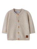 Name It - neuletakki vauvalle, luomupuuvilla-beige
