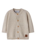 Name It - neuletakki vauvalle, luomupuuvilla-beige