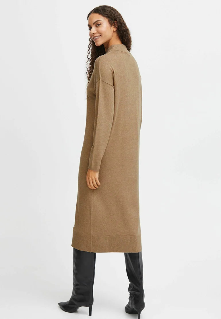 b.young BYMMMORLA TURTLENECK DRESS - Neulemekko - sepia tint melange