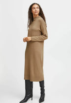 b.young BYMMMORLA TURTLENECK DRESS - Neulemekko - sepia tint melange