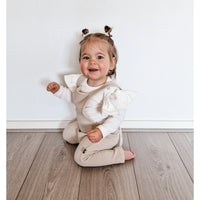 Babystyling  - Ruffle romper rib ecru