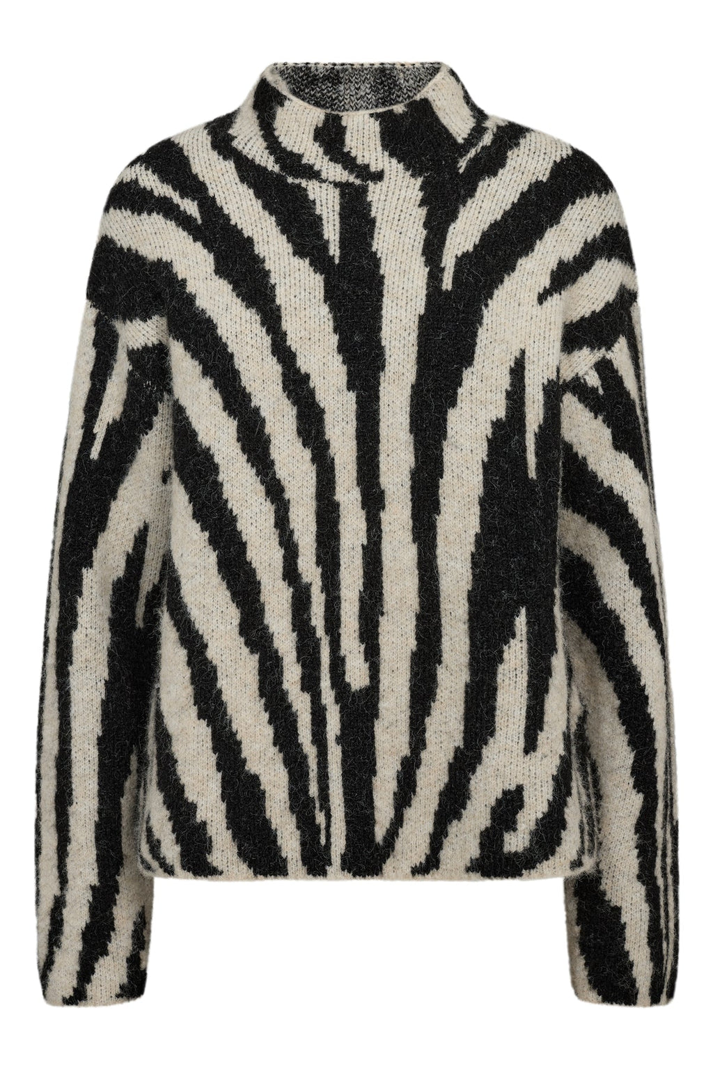 A-View Zebra Knit Pullover – Black / Off White