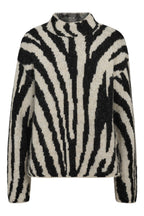 A-View Zebra Knit Pullover – Black / Off White