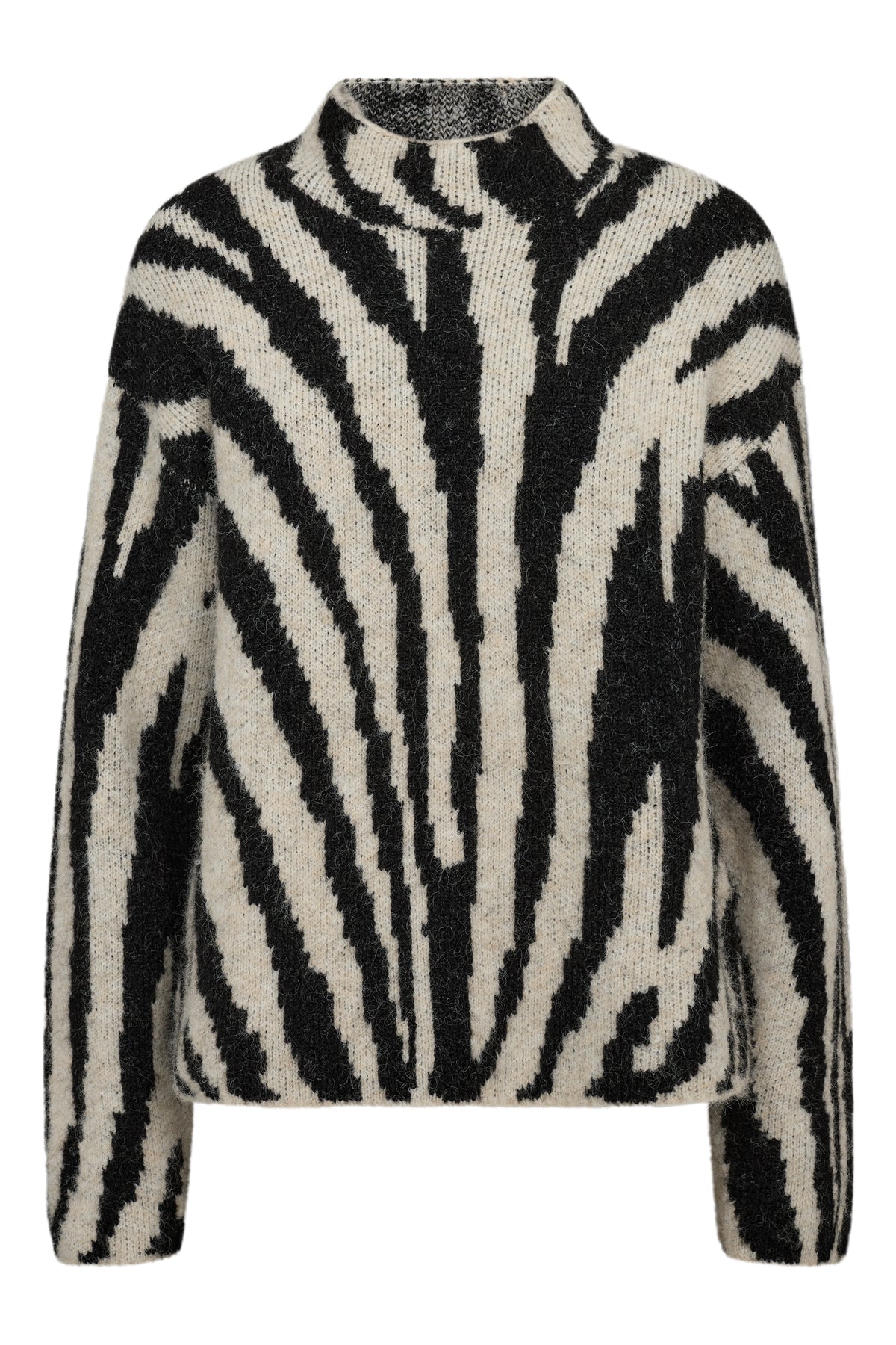 A-View Zebra Knit Pullover – Black / Off White