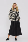 A-View Zebra Knit Pullover – Black / Off White