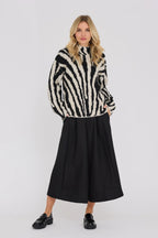 A-View Zebra Knit Pullover – Black / Off White