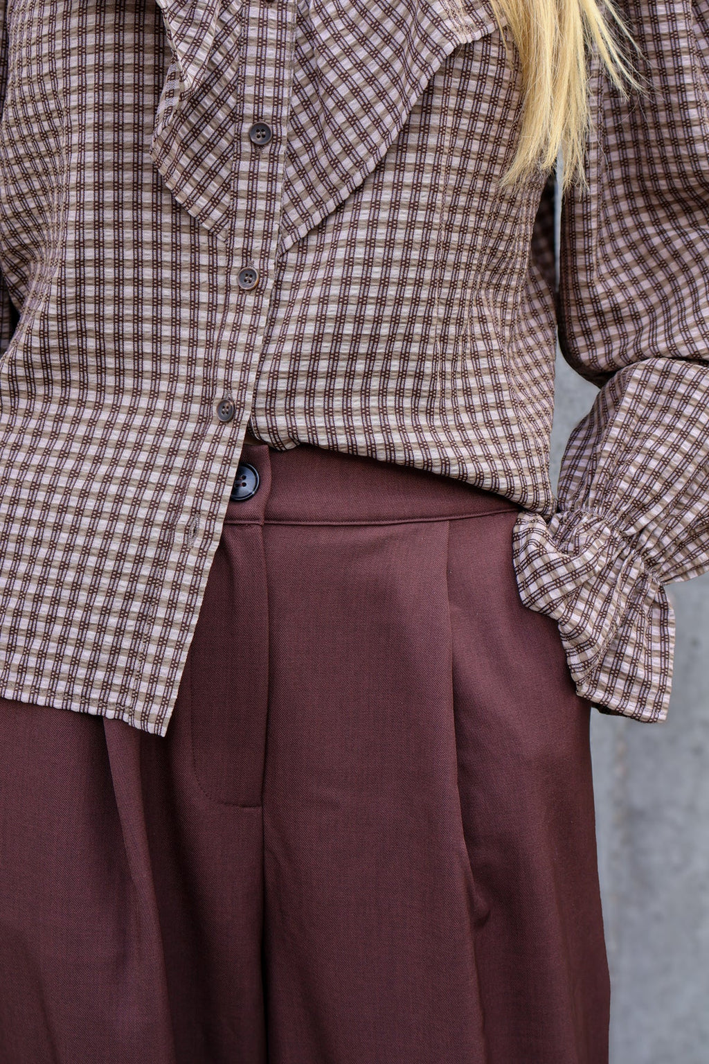 A-View Allium Pants – Deep Burgundy