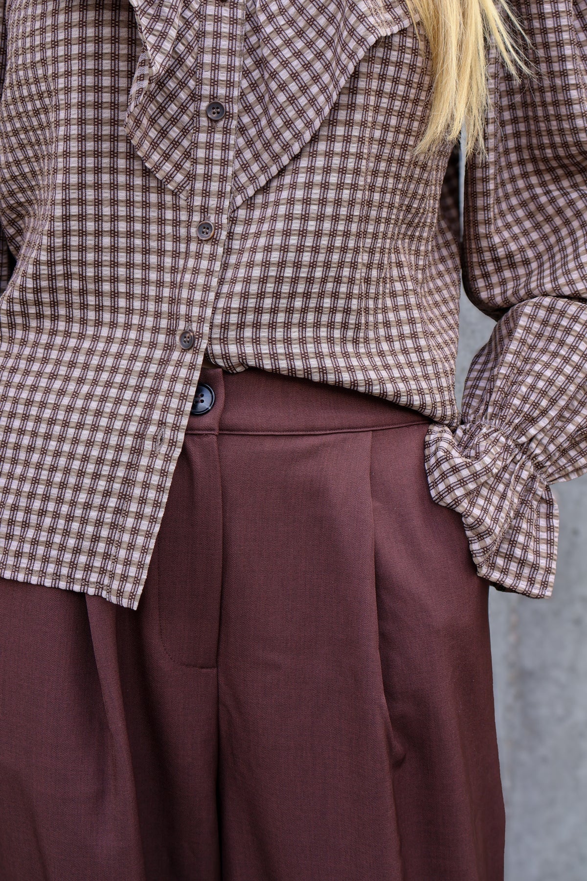 A-View Allium Pants – Deep Burgundy