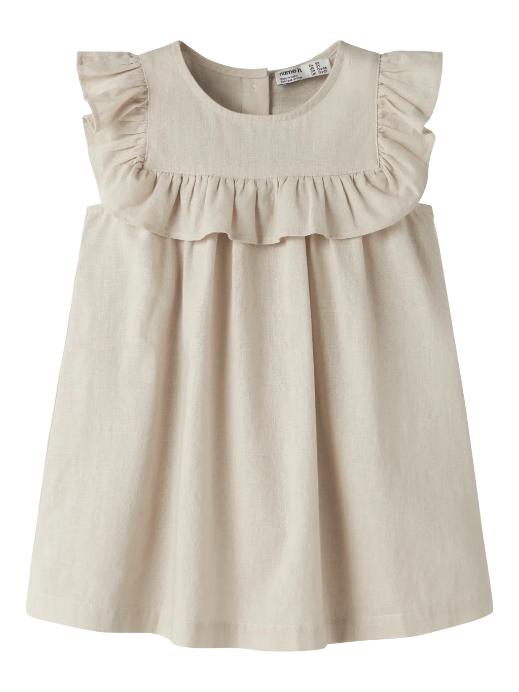 NAME IT- pellavapuuvilla mekkp,beige