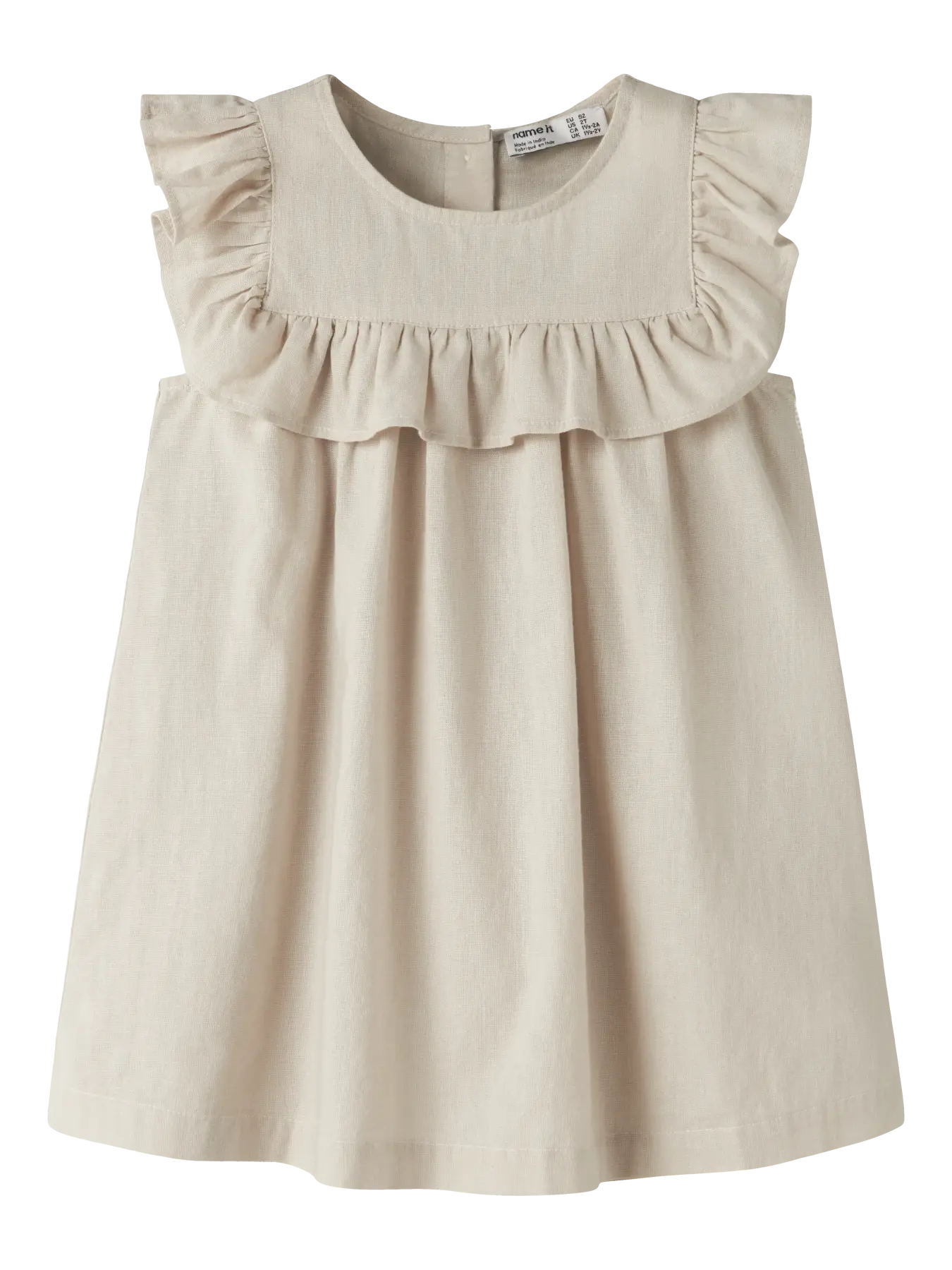 NAME IT- pellavapuuvilla mekkp,beige