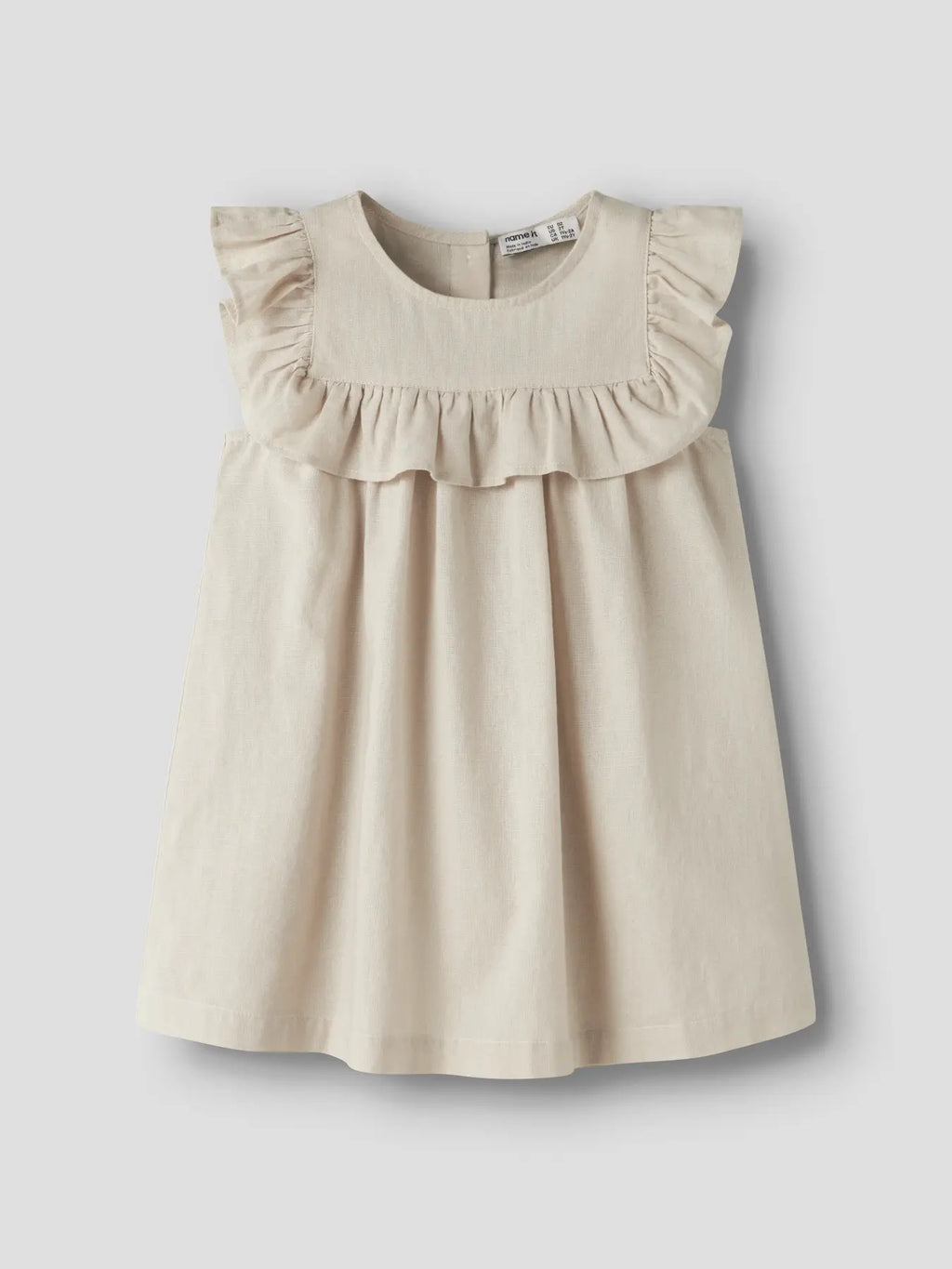 NAME IT- pellavapuuvilla mekkp,beige