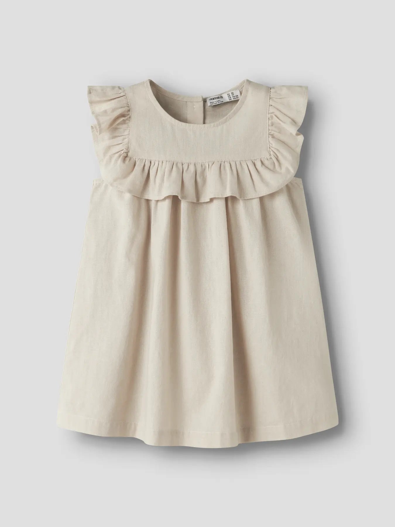 NAME IT- pellavapuuvilla mekkp,beige