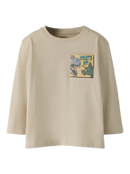 Name it - pitkähihainen luomupuuvillapaita - beige
