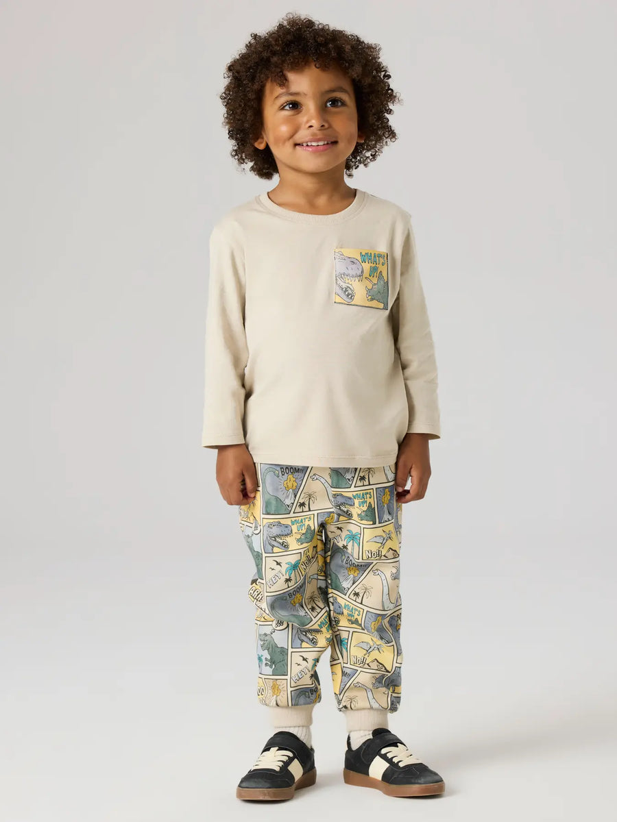 Name it - pitkähihainen luomupuuvillapaita - beige