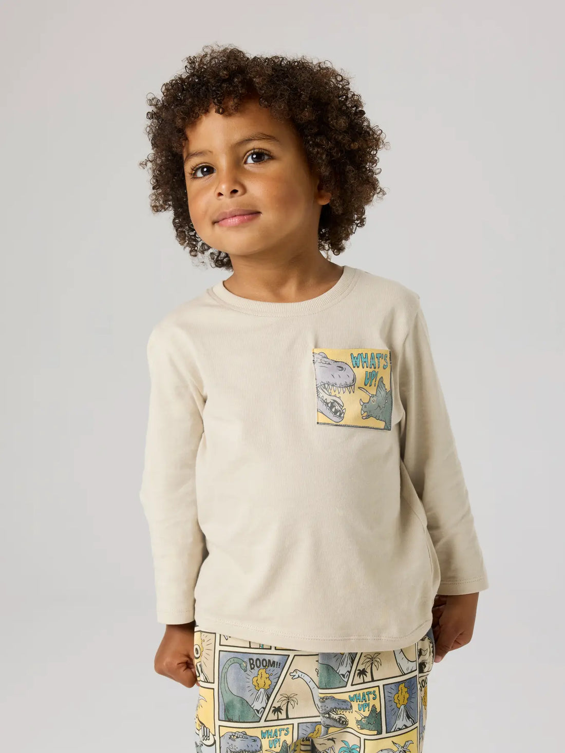 Name it - pitkähihainen luomupuuvillapaita - beige