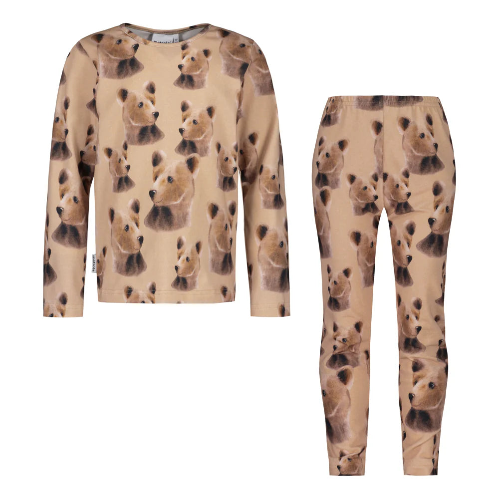 Metsola - bear -pyjama | hazelnut