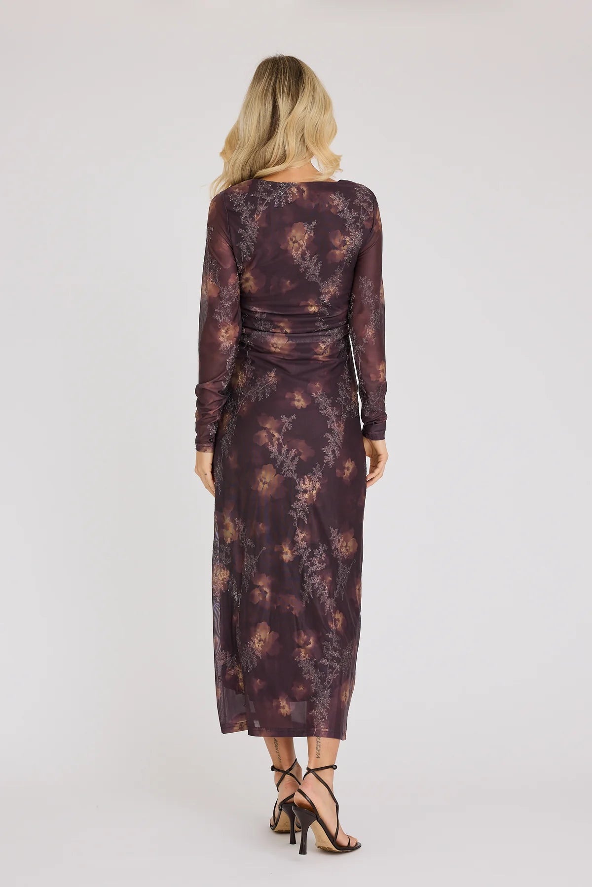 A-View Belena L/S Dress – Brown / Sand