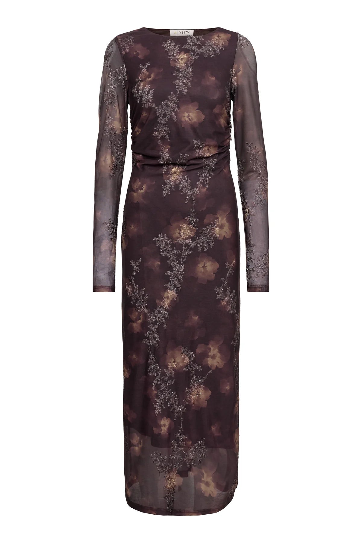 A-View Belena L/S Dress – Brown / Sand