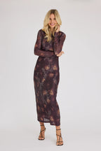 A-View Belena L/S Dress – Brown / Sand