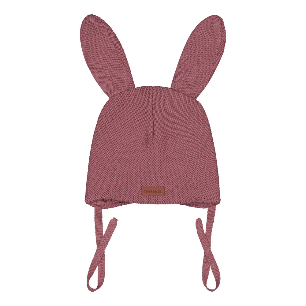 Metsola - bunny hat -merinovillapipo | wild rose