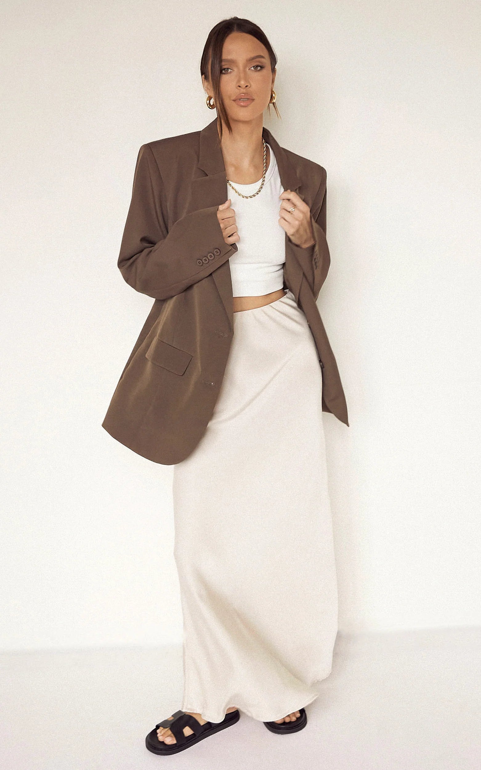 Satiinihame – Satin Skirt, Champagne