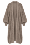 Maison pitkä mohairneuletakki – Taupe