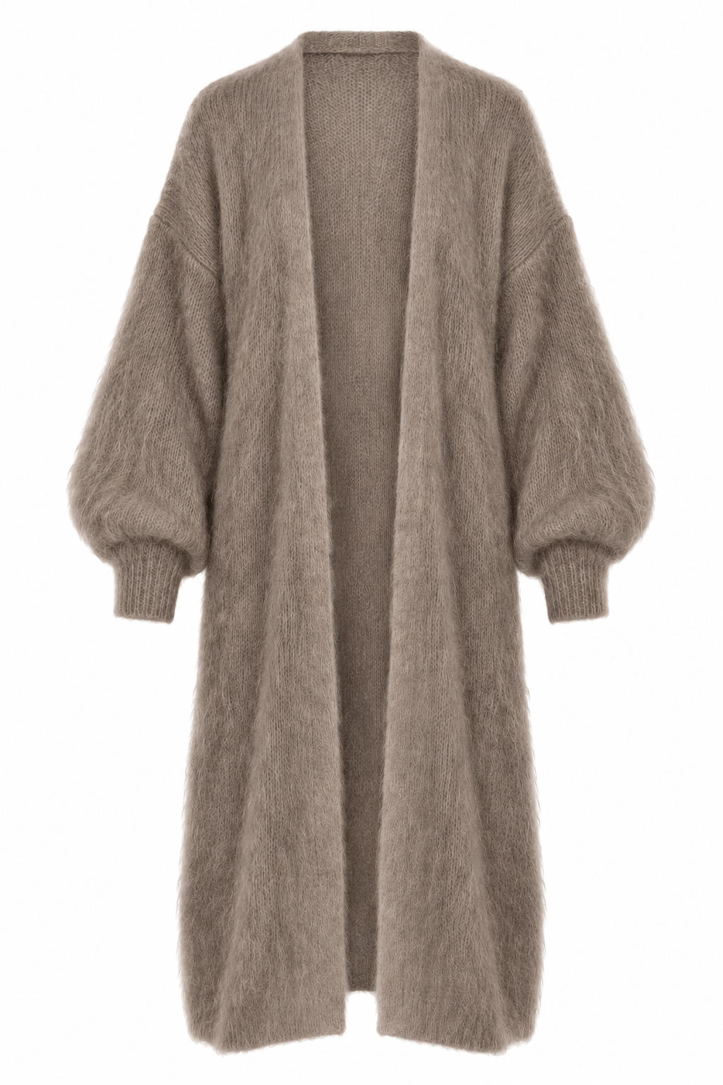 Maison pitkä mohairneuletakki – Taupe