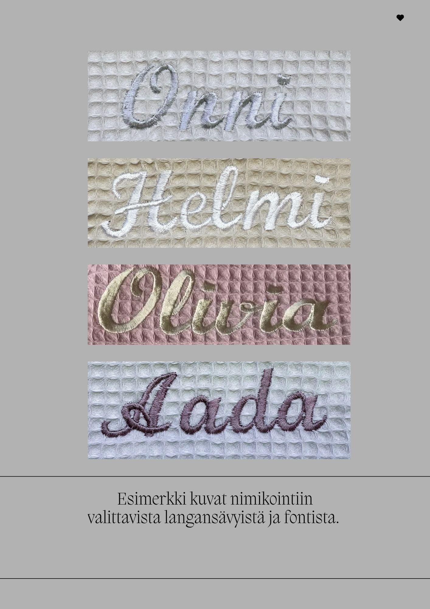 Huppupyyhe vauvalle ja juniorille - Saaga - Luna Living