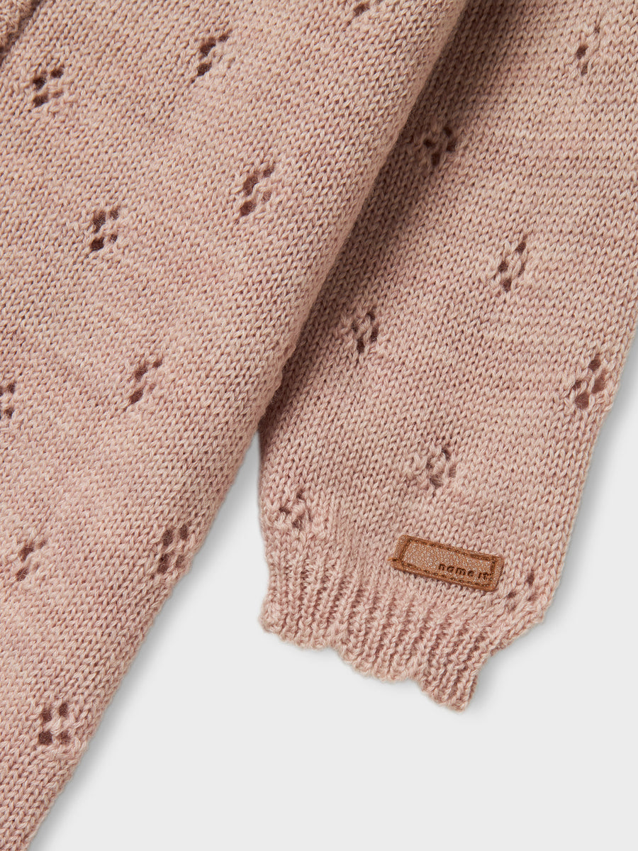 Name It Mini Merinovillainen Neulehaalari – roosa