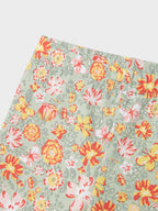 NAME IT - SLIM FIT -MALLISET SHORTSIT - Aqua Gray Yellow Flower
