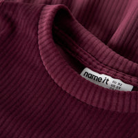 Name It – Veloa samettimekko - Burgundy