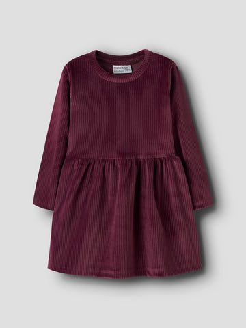 Name It – Veloa samettimekko - Burgundy