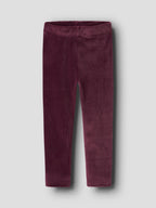 Name It – Veloa samettileggingsit - Burgundy