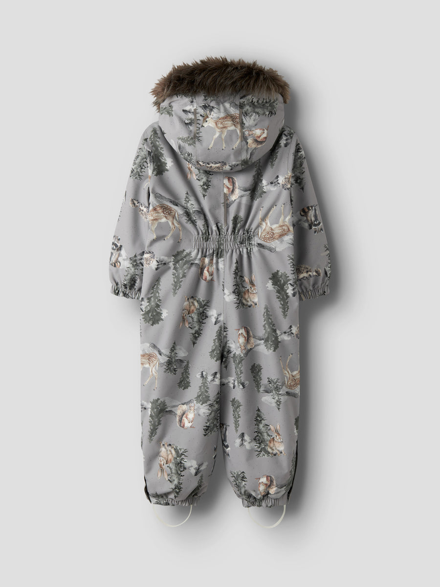 Name It MINI – SNOW10 Lasten talvihaalari - Ultimate Grey WOODLAND