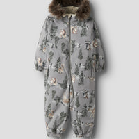 Name It MINI – SNOW10 Lasten talvihaalari - Ultimate Grey WOODLAND