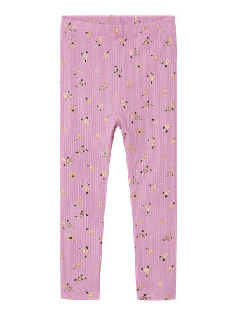 NAME IT MINI  RIBBINEULOKSINEN LEGGINGSIT-MAUVE