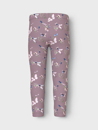 NAME IT MINI  RIBBINEULOKSINEN LEGGINGSIT - Mauve