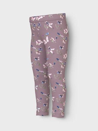 NAME IT MINI  RIBBINEULOKSINEN LEGGINGSIT - Mauve