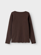 Name It – Lalla frillapaita - Seal Brown