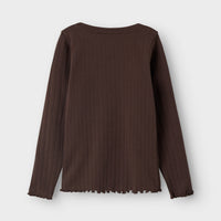Name It – Lalla frillapaita - Seal Brown
