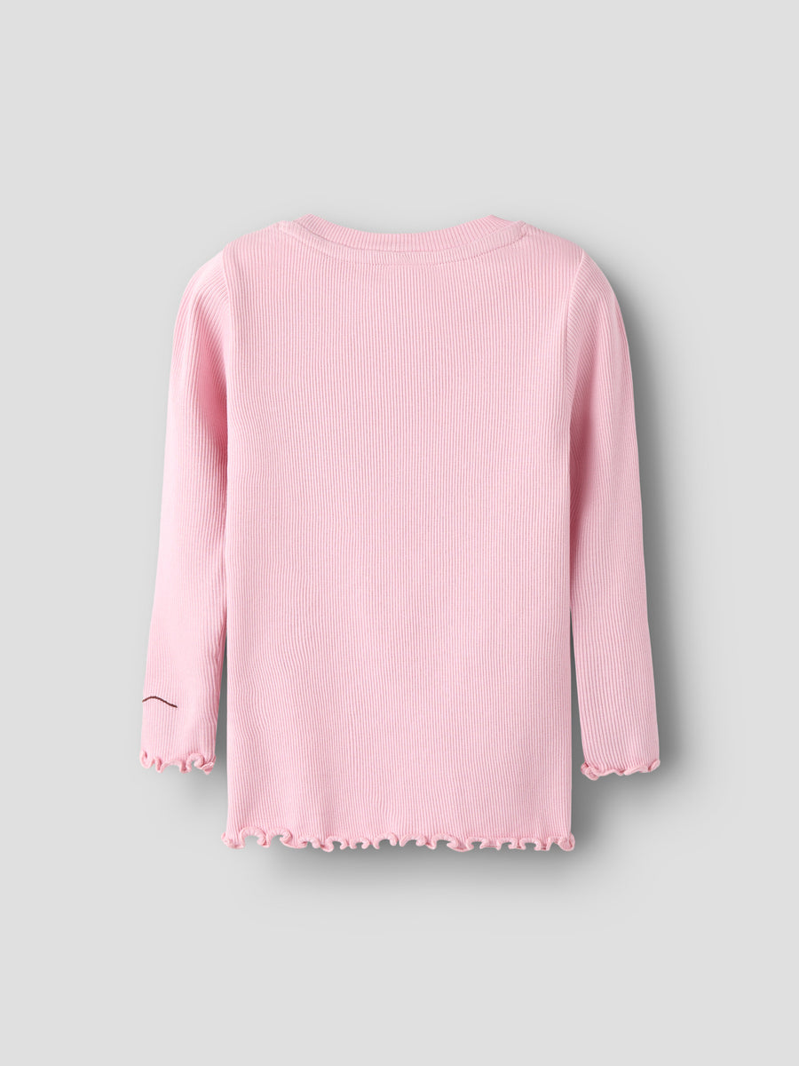 Name It – Kayla pitkähihainen ribbipaita - Bleached Mauve