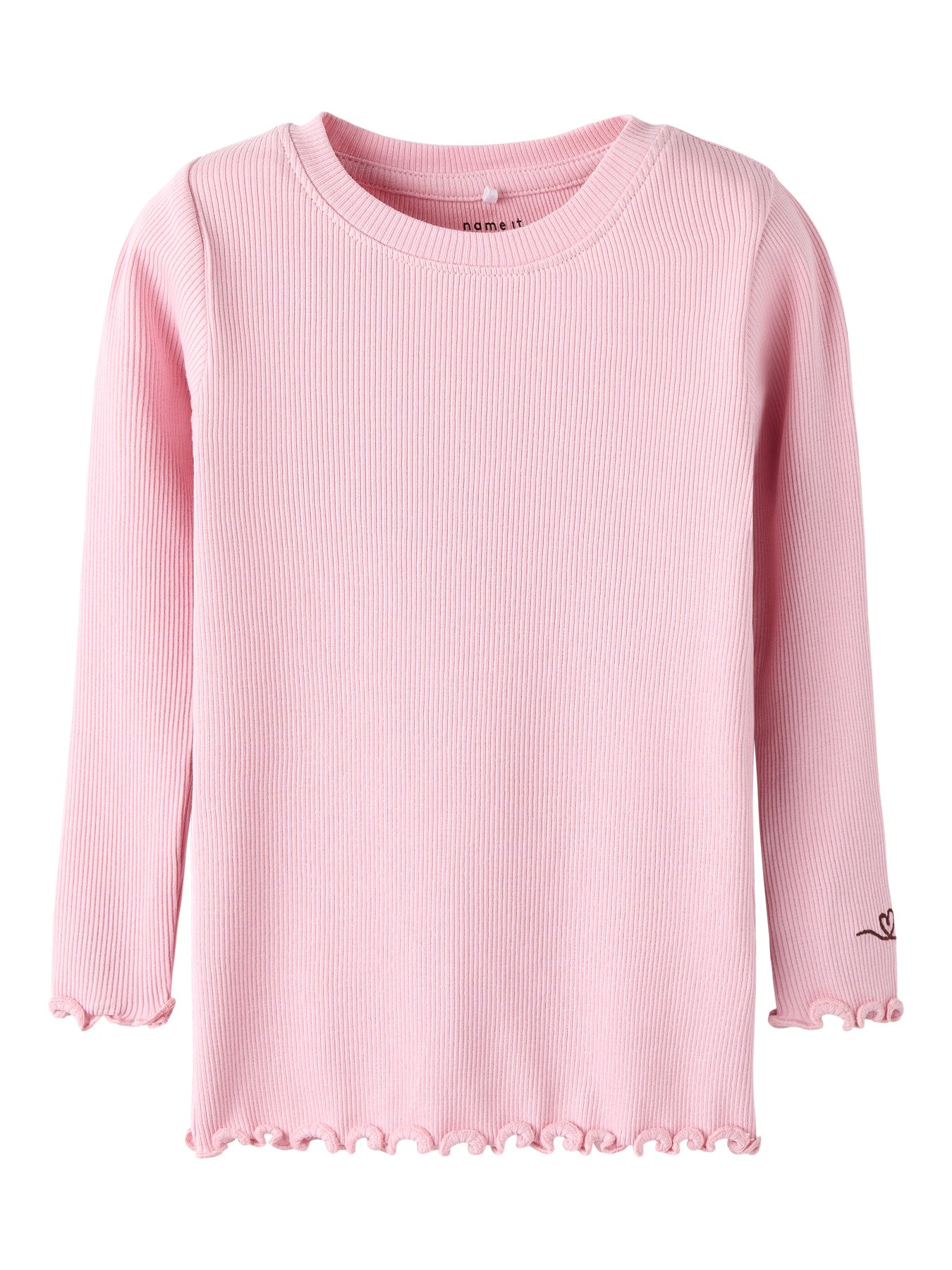 Name It – Kayla pitkähihainen ribbipaita - Bleached Mauve