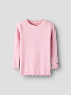 Name It – Kayla pitkähihainen ribbipaita - Bleached Mauve