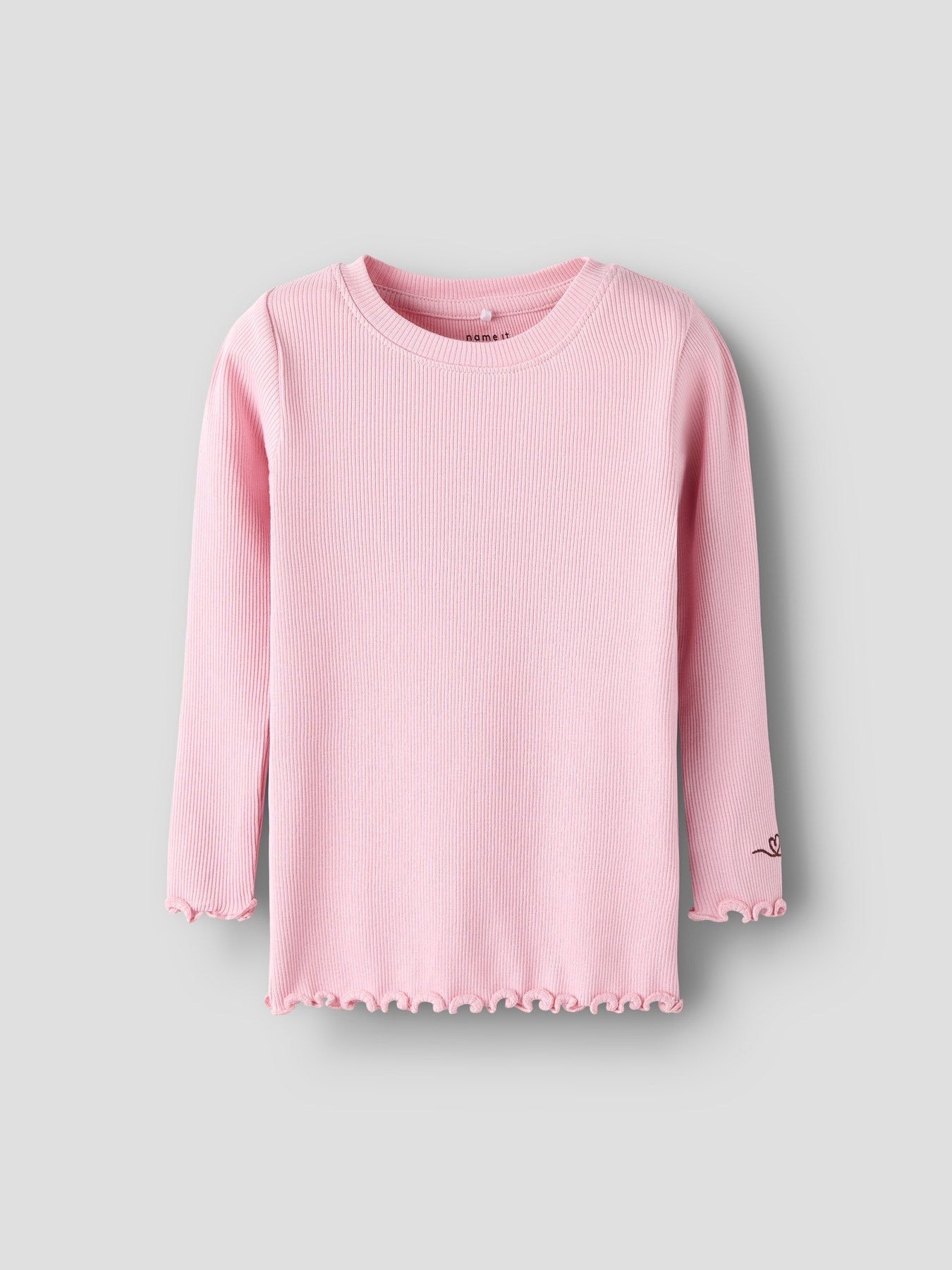 Name It – Kayla pitkähihainen ribbipaita - Bleached Mauve